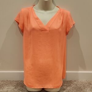 APT 9 Petite Women's V-Neck Peach Top